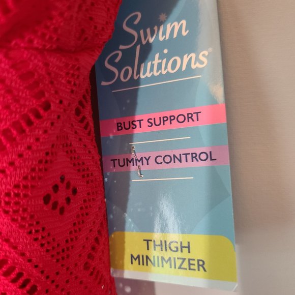 🌺 SOLD🌺 Swim Solutions Crochet Swimdress Sz 12 - Picture 2 of 4